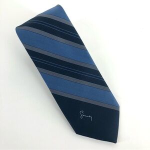 Givenchy Gentlemen‎ Vintage Blue Diagonal Monagrammed Tie